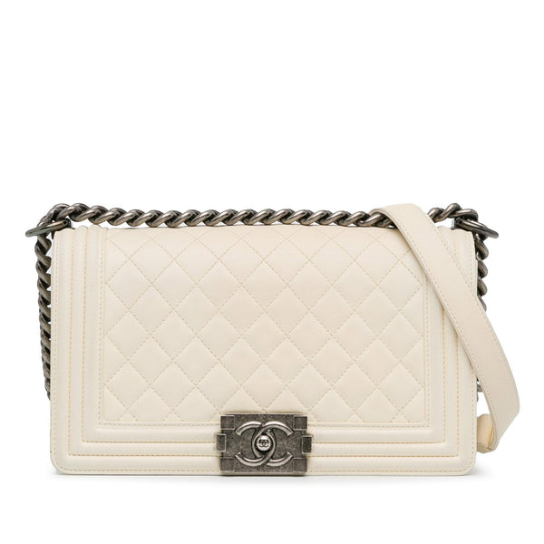 Chanel Medium Lambskin Boy Flap (SHG-RSLYkH)