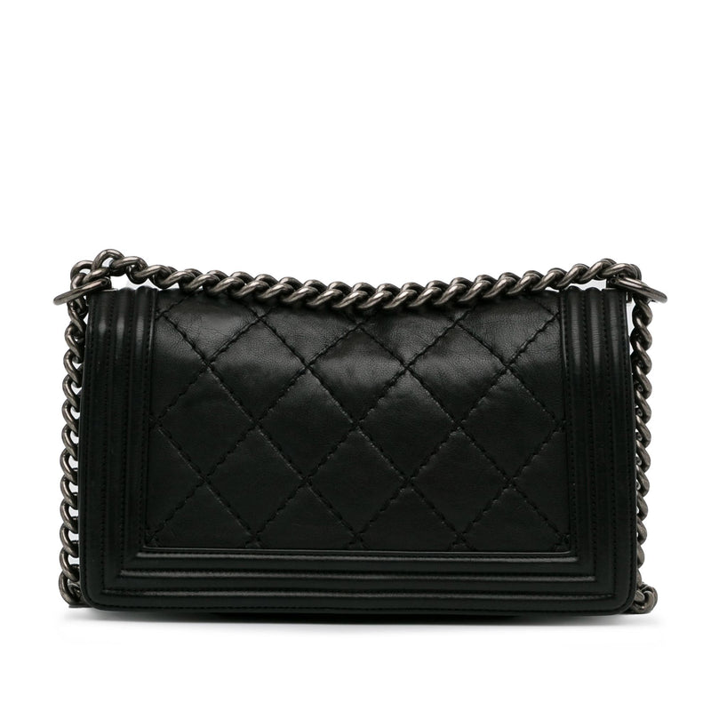 Chanel Medium Lambskin Stitch It Boy Flap (SHG-QrNhc7)