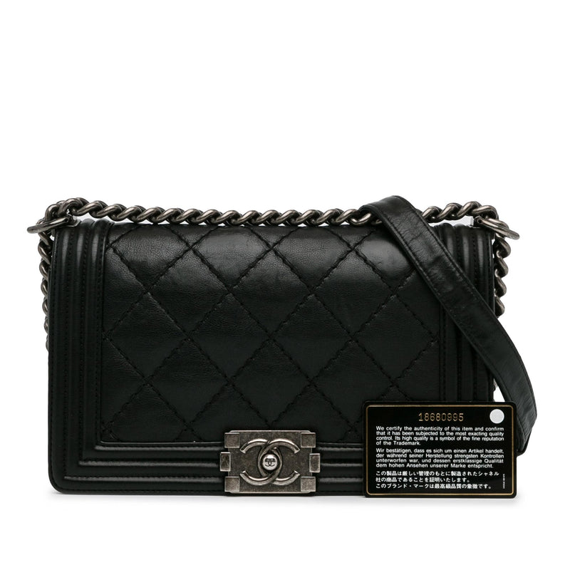 Chanel Medium Lambskin Stitch It Boy Flap (SHG-QrNhc7)