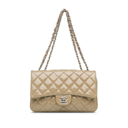 Chanel Medium Patent 3 Accordion Flap (SHG-8ZGroo)