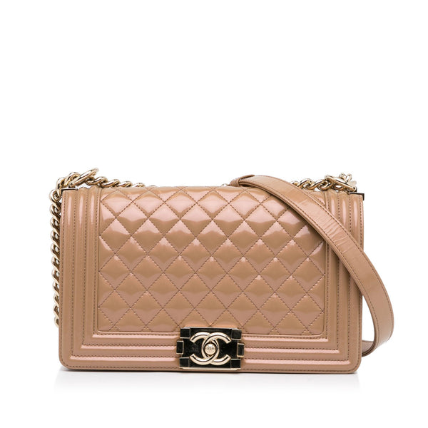 Chanel Medium Patent Boy Flap (SHG-JStm2j)