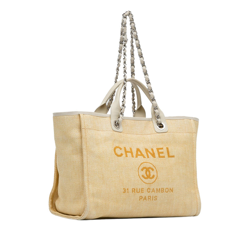 Chanel Medium Raffia Deauville Satchel (SHG-1hmcTk)