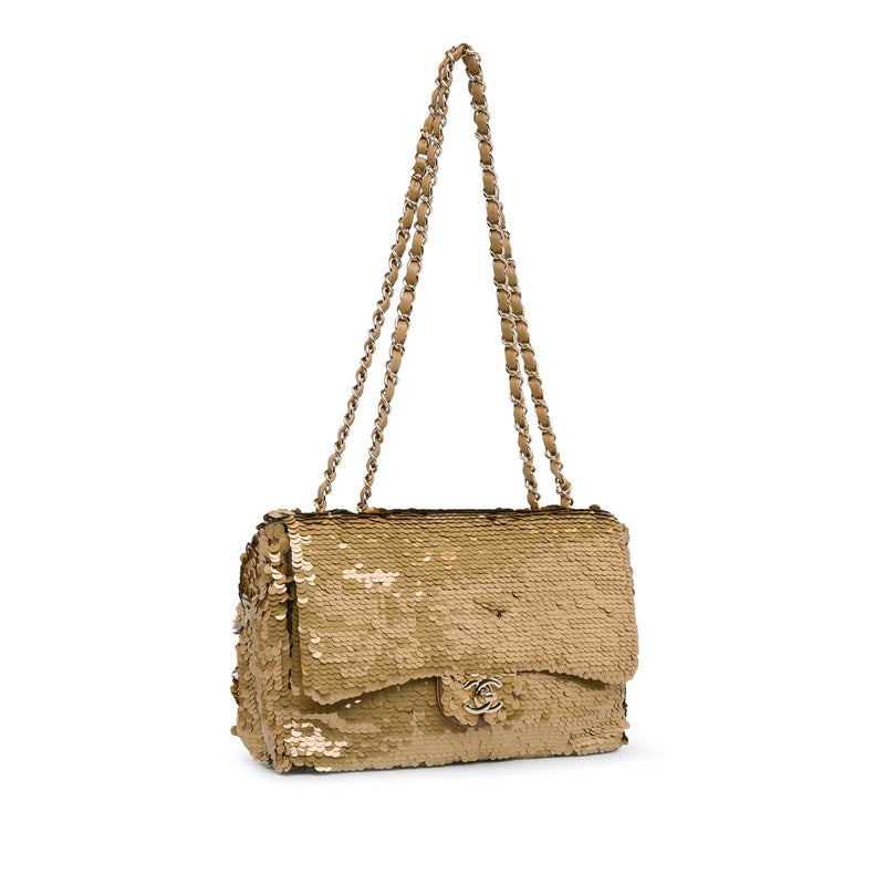 Chanel Medium Sequins Single Flap (SHG-dGE3Qe)