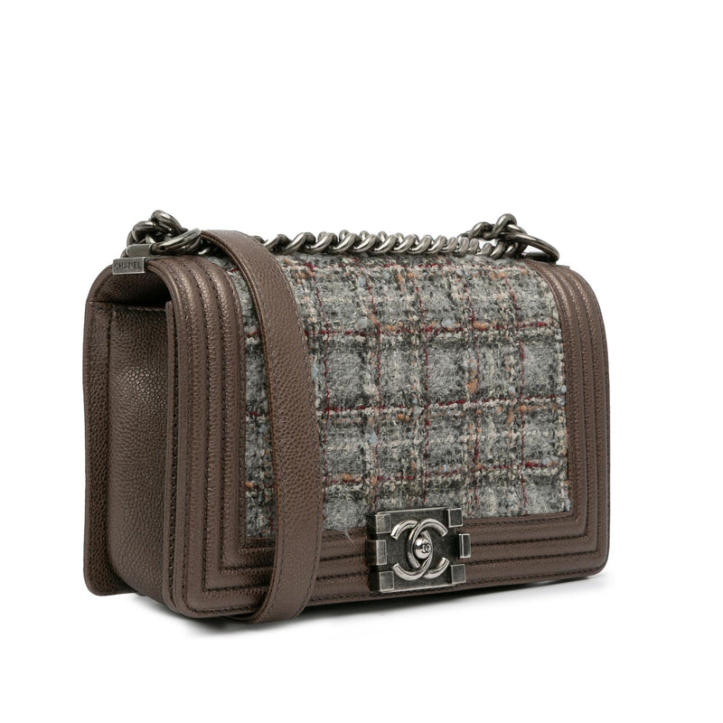 Chanel Medium Tweed Boy Flap (SHG-zJI6Qb)