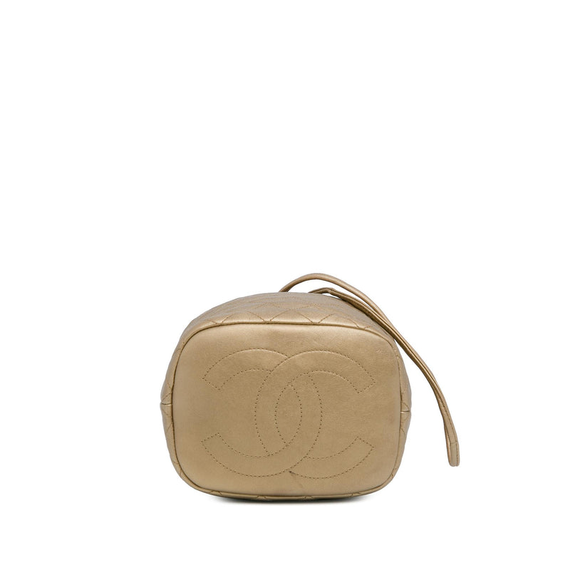 Chanel Metallic CC Charm Bucket Bag (SHG-93xcUo)