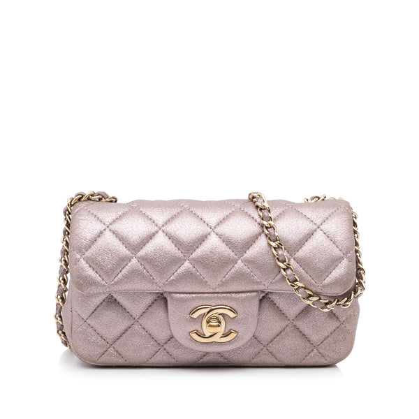 Chanel Mini Classic Lambskin Rectangular Single Flap (SHG-hcUMmT)