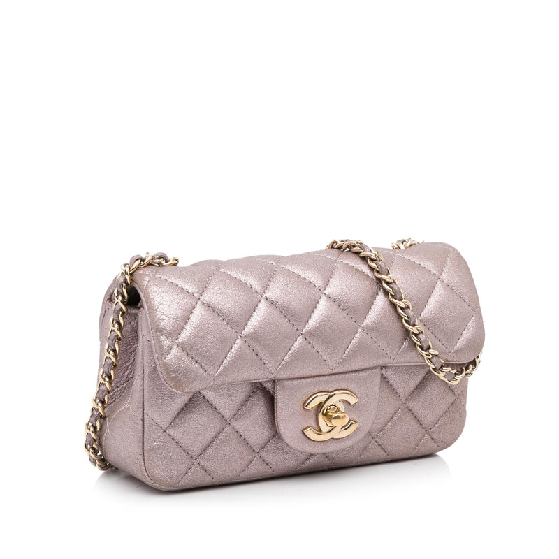 Chanel Mini Classic Lambskin Rectangular Single Flap (SHG-hcUMmT)