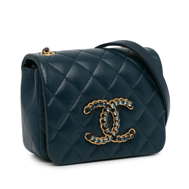 Chanel Mini Lambskin CC Crystal Full flap (SHG-tjFZO9)