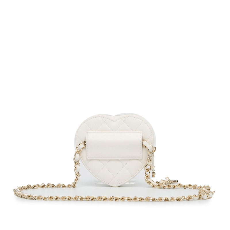 Chanel Mini Lambskin CC in Love Heart Belt Bag (SHG-EvulW7)