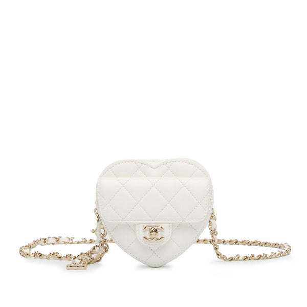 Chanel Mini Lambskin CC in Love Heart Belt Bag (SHG-EvulW7)