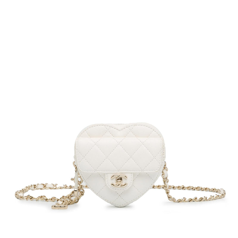 Chanel Mini Lambskin CC in Love Heart Belt Bag (SHG-EvulW7)