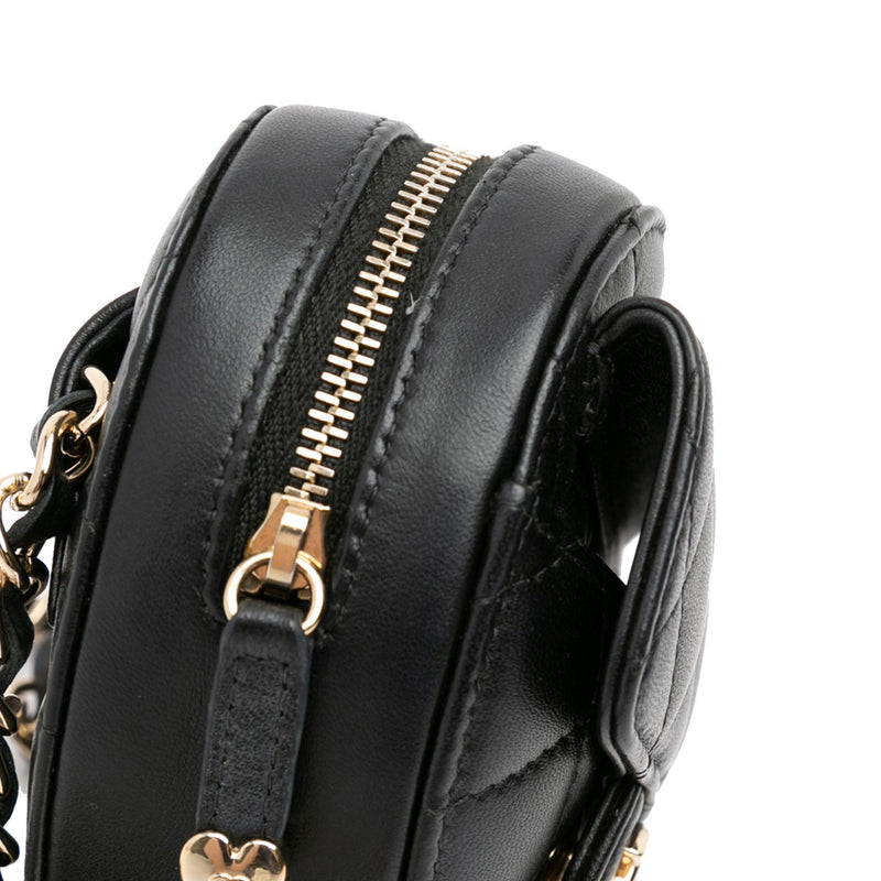 Chanel Mini Lambskin CC in Love Heart Belt Bag (SHG-R54rLZ)