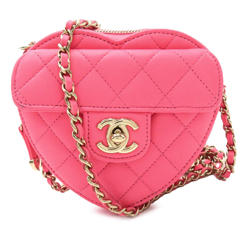 Chanel Mini Lambskin CC in Love Heart Crossbody (SHG-nERI6D)