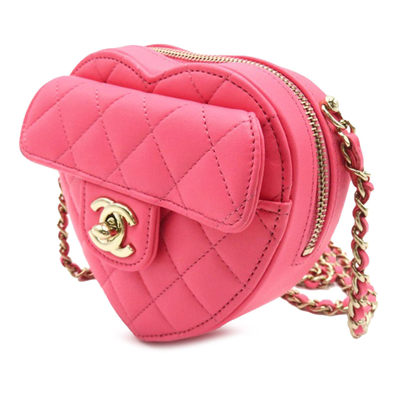 Chanel Mini Lambskin CC in Love Heart Crossbody (SHG-nERI6D)