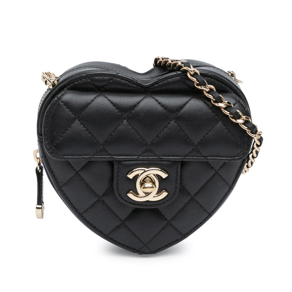 Chanel Mini Lambskin CC in Love Heart Crossbody (SHG-7YuAtF)