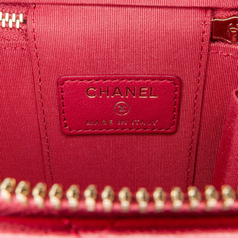 Chanel Mini Lambskin Top Handle Vanity Case with Chain (SHG-aE49jN)