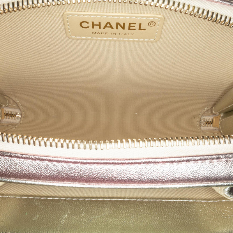 Chanel Mini Metallic Lambskin Like a Wallet Flap Bag (SHG-ZFjRuZ)