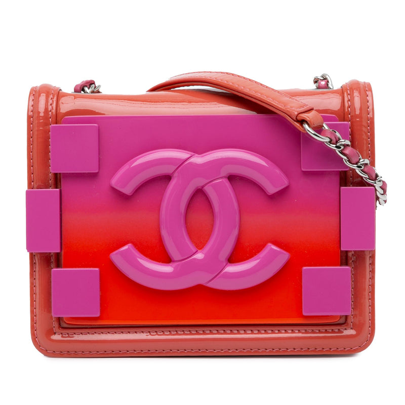 Chanel Mini Ombre Plexiglass and Patent Boy Brick Flap (SHG-ekVGPs)