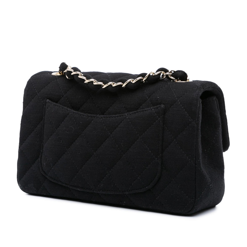 Chanel Mini Rectangular Classic Jersey Single Flap (SHG-ENFElV)