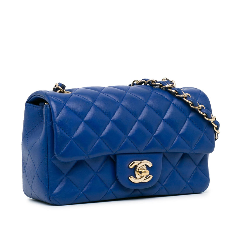 Chanel Mini Rectangular Classic Lambskin Single Flap (SHG-DyJzXS)