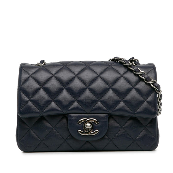 Chanel Mini Rectangular Classic Lambskin Single Flap (SHG-VhXRd6)