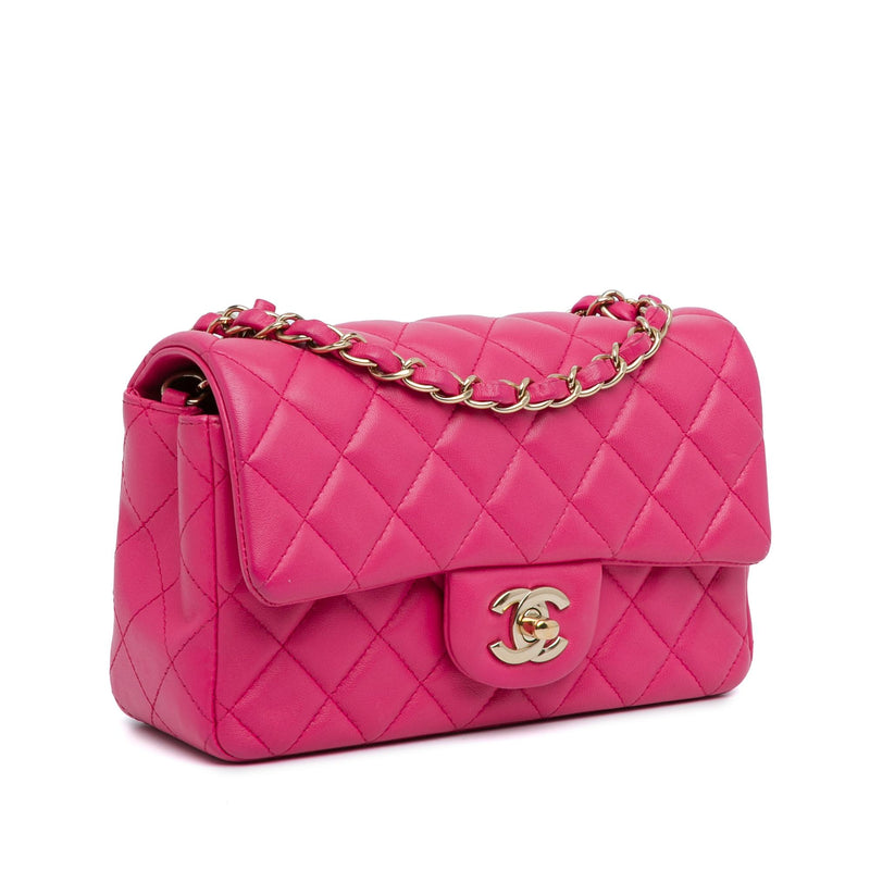 Chanel Mini Rectangular Classic Lambskin Single Flap (SHG-P8XmWm)