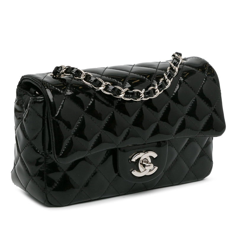 Chanel Mini Rectangular Classic Patent Single Flap (SHG-foRix8)