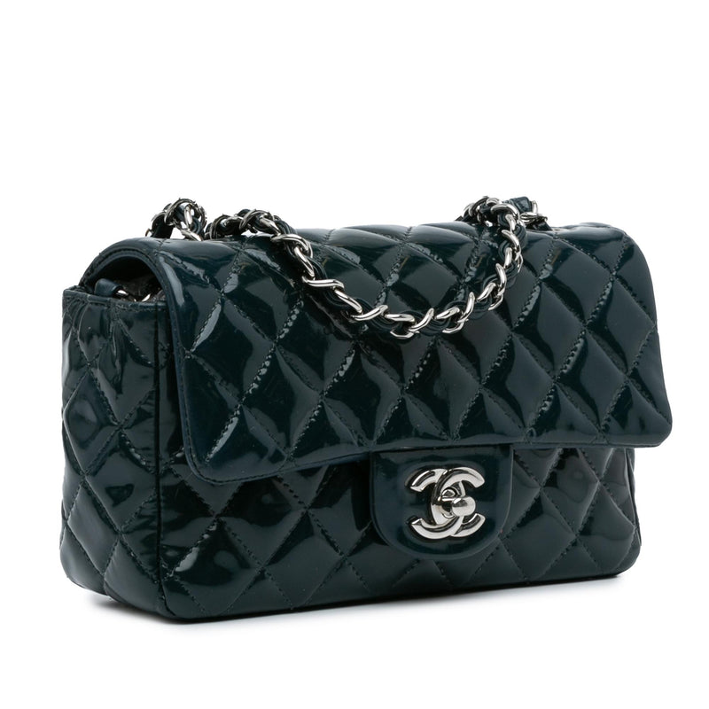 Chanel Mini Rectangular Classic Patent Single Flap (SHG-TPwrWV)