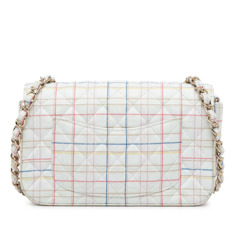 Chanel Mini Rectangular Classic Printed Calfskin Single Flap (SHG-7Swy1g)