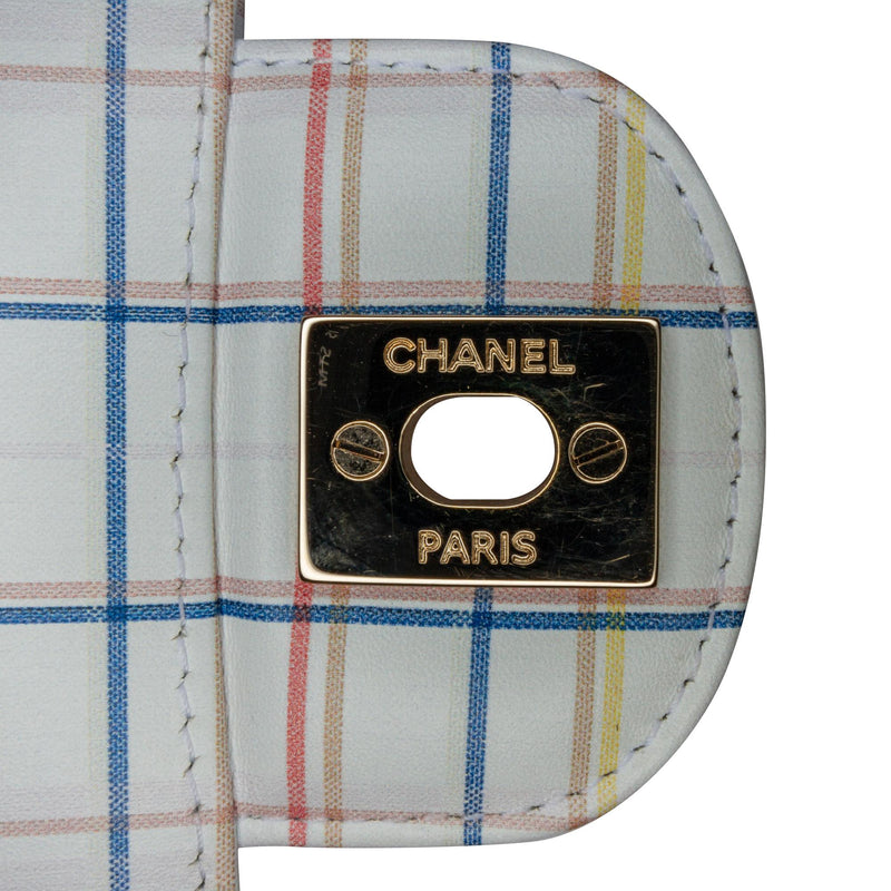 Chanel Mini Rectangular Classic Printed Calfskin Single Flap (SHG-7Swy1g)