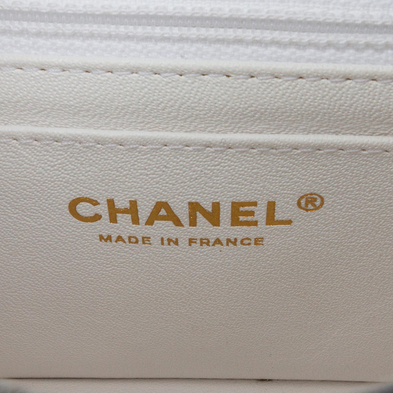 Chanel Mini Rectangular Classic Printed Calfskin Single Flap (SHG-7Swy1g)