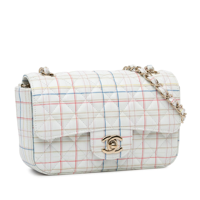 Chanel Mini Rectangular Classic Printed Calfskin Single Flap (SHG-7Swy1g)