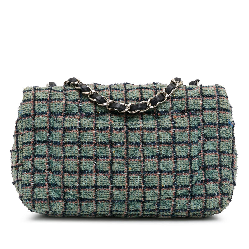 Chanel Mini Rectangular Classic Tweed Flap (SHG-QUYc9A)