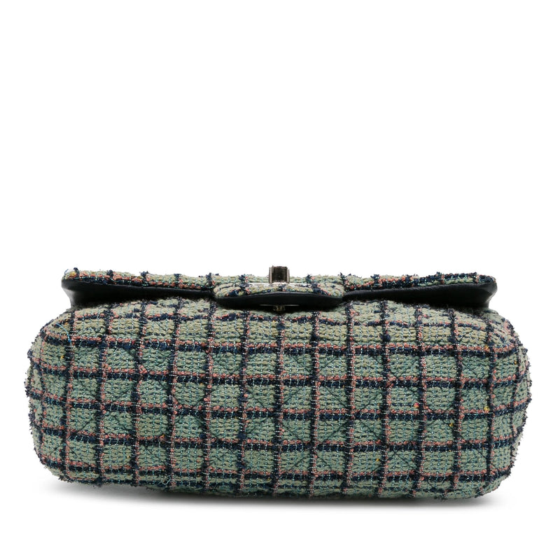 Chanel Mini Rectangular Classic Tweed Flap (SHG-QUYc9A)