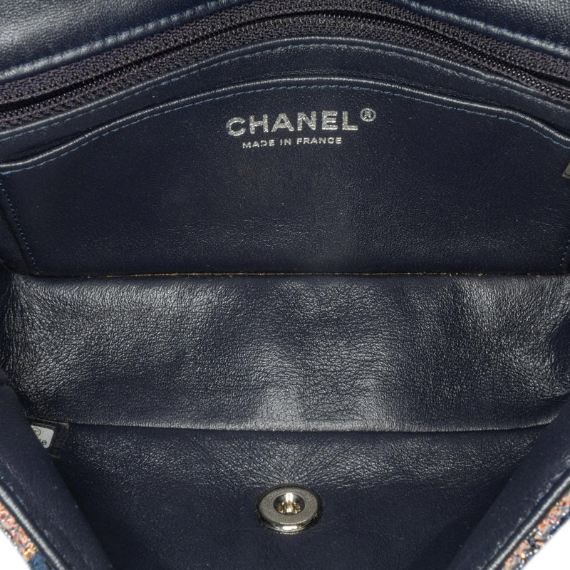 Chanel Mini Rectangular Classic Tweed Flap (SHG-QUYc9A)