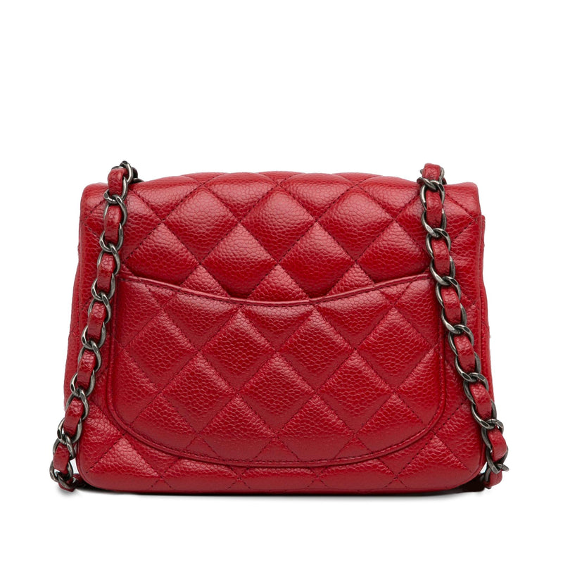 Chanel Mini Square Classic Caviar Single Flap (SHG-ASetQj)