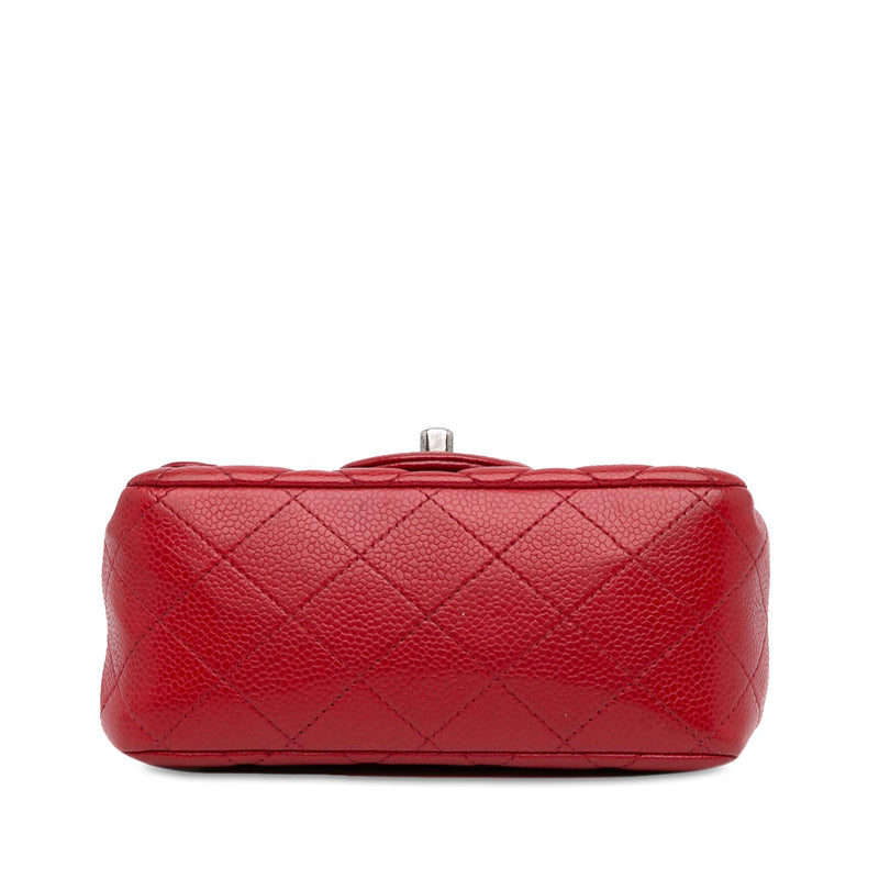 Chanel Mini Square Classic Caviar Single Flap (SHG-ASetQj)