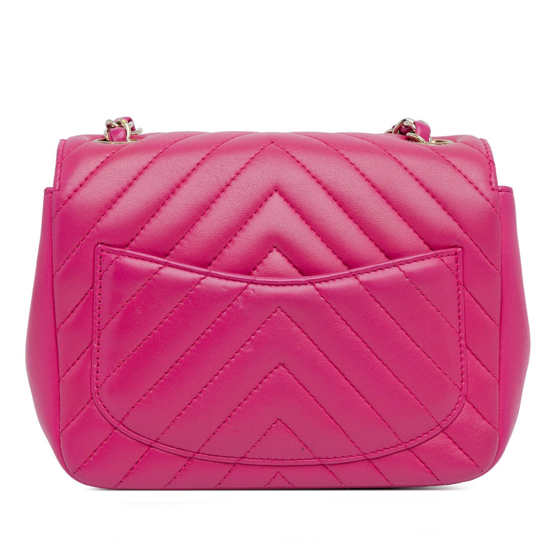 Chanel Mini Square Classic Lambskin Chevron Flap (SHG-Z0yp7W)