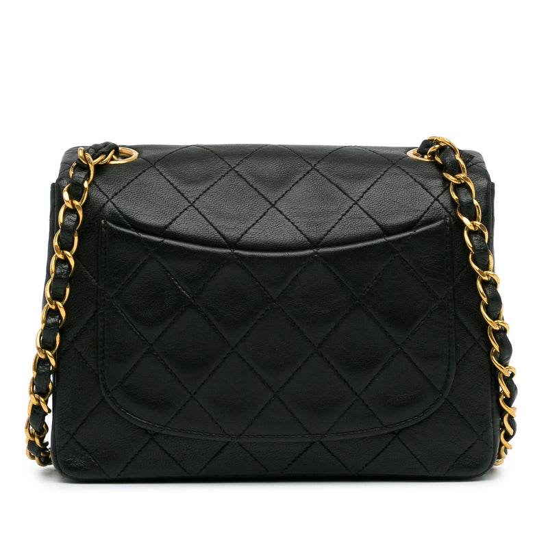 Chanel Mini Square Classic Lambskin Single Flap (SHG-vPCdug)