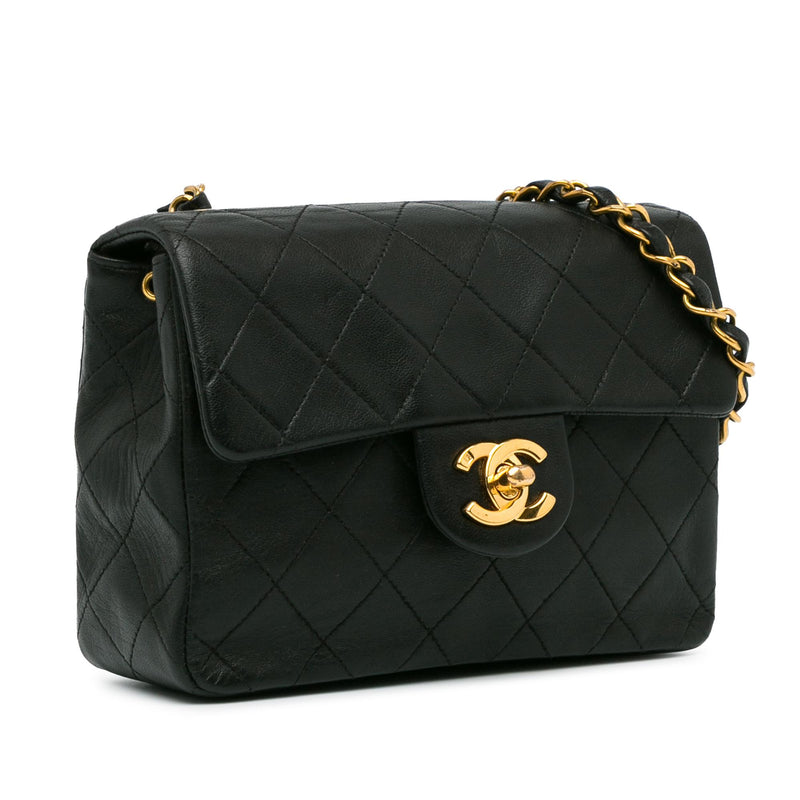 Chanel Mini Square Classic Lambskin Single Flap (SHG-vPCdug)