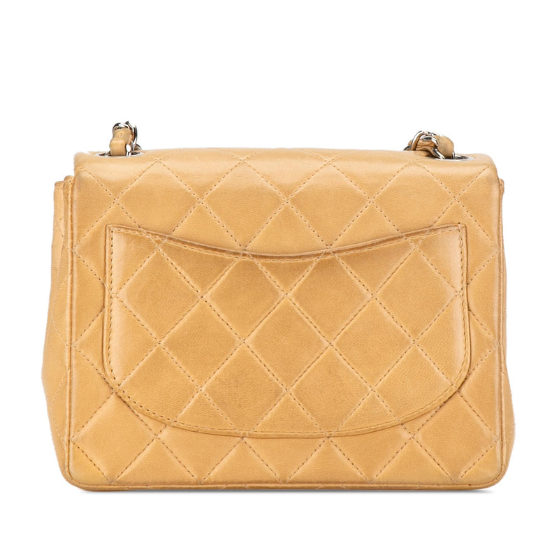 Chanel Mini Square Classic Lambskin Single Flap (SHG-jnohQq)