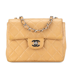 Chanel Mini Square Classic Lambskin Single Flap (SHG-jnohQq)