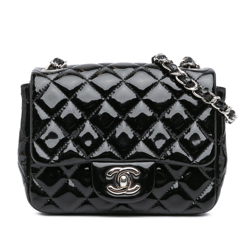 Chanel Mini Square Classic Patent Single Flap (SHG-7MoAcw)