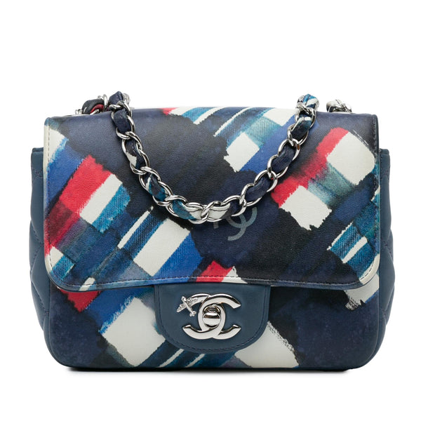 Chanel Mini Square Classic Printed Lambskin Airlines Flap (SHG-jTZMhW)