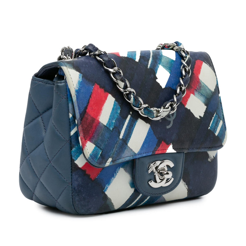 Chanel Mini Square Classic Printed Lambskin Airlines Flap (SHG-jTZMhW)