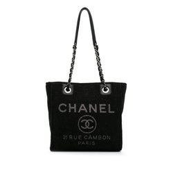 Chanel Mini Tweed Deauville Shopping Tote (SHG-dIHgeU)