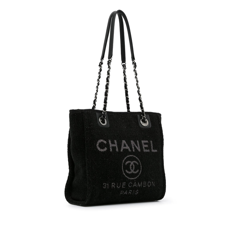 Chanel Mini Tweed Deauville Shopping Tote (SHG-dIHgeU)