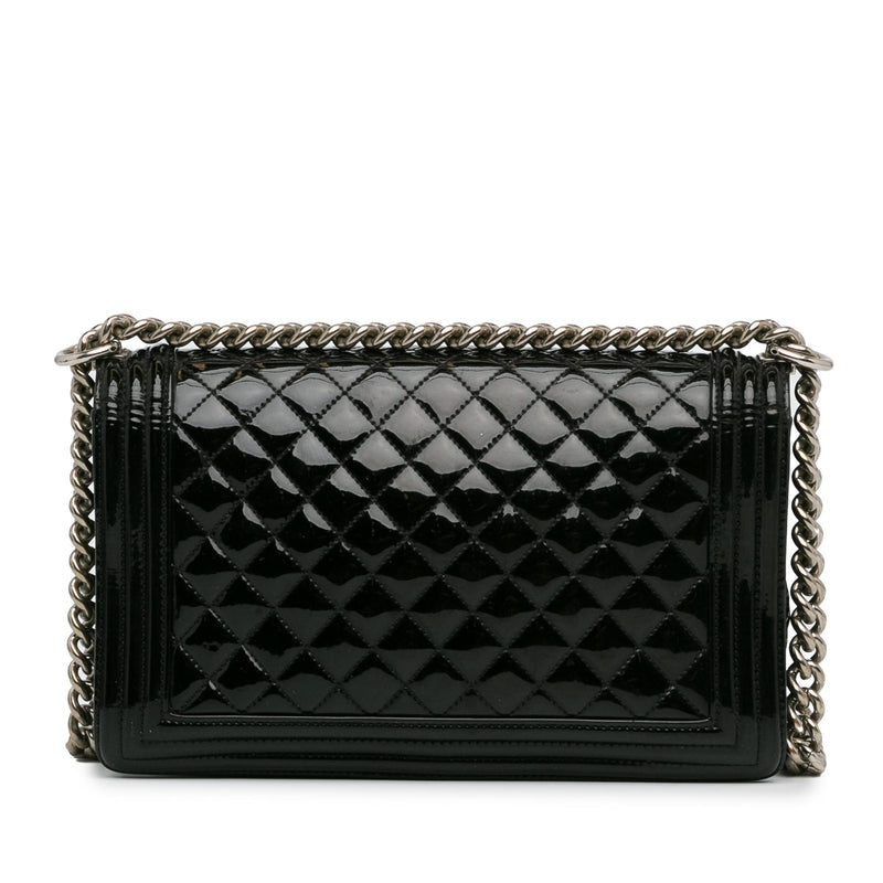 Chanel New Medium Patent Boy Flap (SHG-qryhXJ)