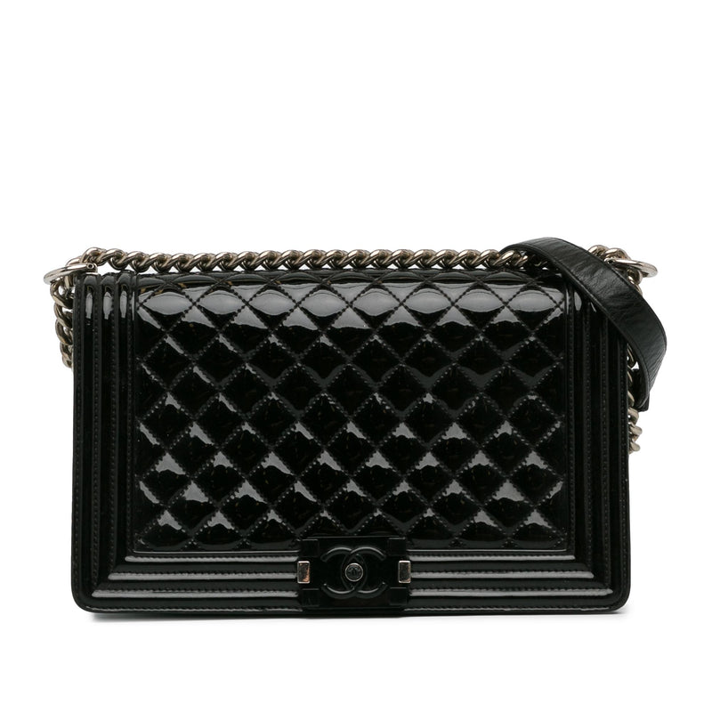 Chanel New Medium Patent Boy Flap (SHG-qryhXJ)