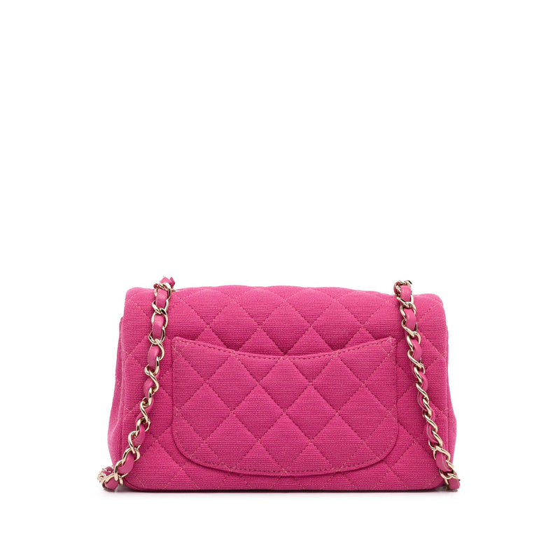 Chanel New Mini Classic Jersey Single Flap (SHG-RyexYA)